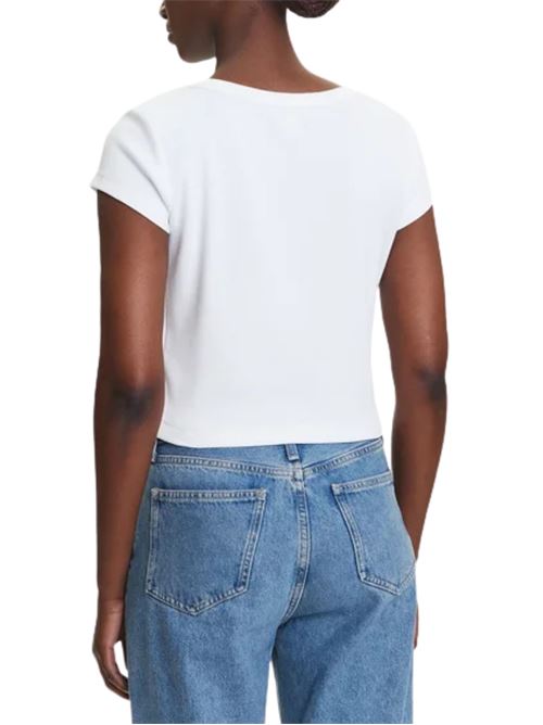 T-shirt crop a costine Calvin Klein Jeans | LV047C200GYAA
